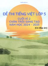 12 Đề thi Tiếng Việt lớp 5 cuối kì 2 sách Chân Trời Sáng Tạo năm 2024-2025 (Có đáp án chi tiết)
